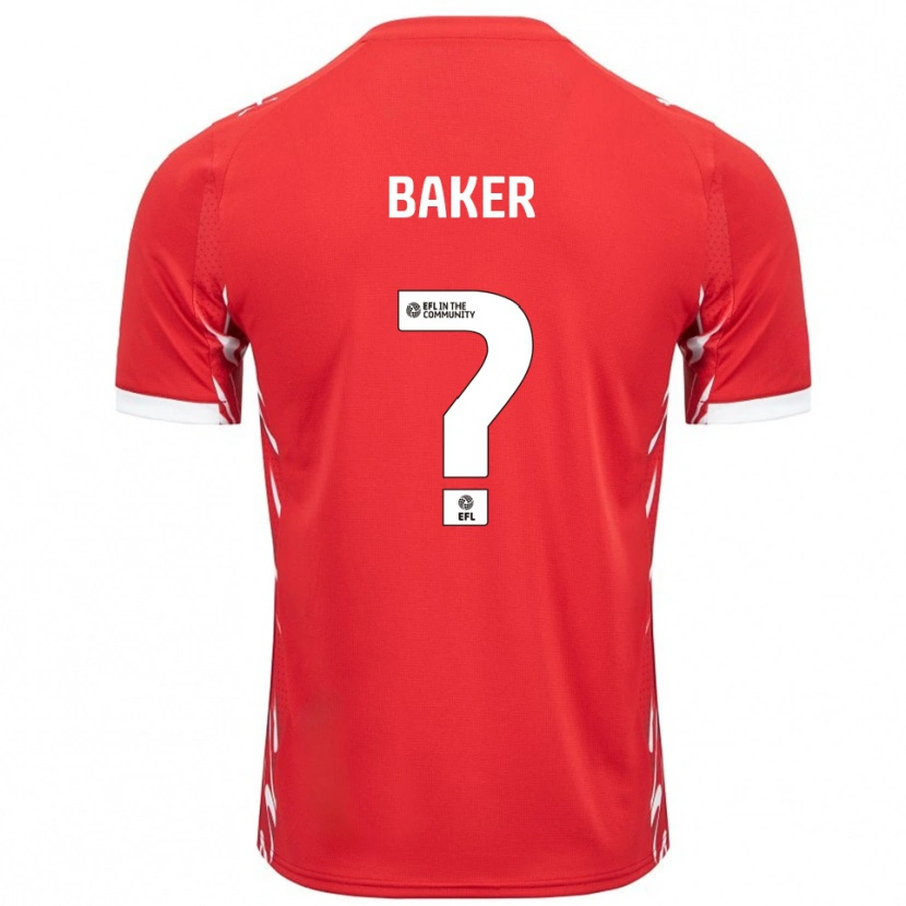 Danxen Men Billy Baker #0 Red White Home Jersey 2025/26 T-Shirt