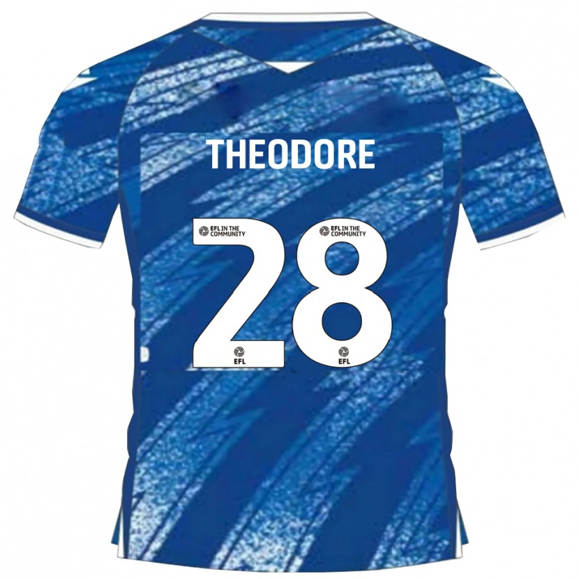 Danxen Men Damien Theodore #28 Blue White Home Jersey 2025/26 T-Shirt