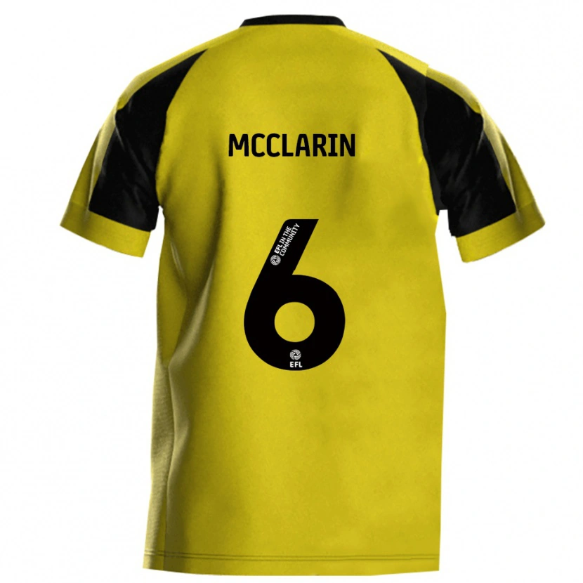 Danxen Men Jack Mcclarin #6 Yellow Gray Home Jersey 2025/26 T-Shirt