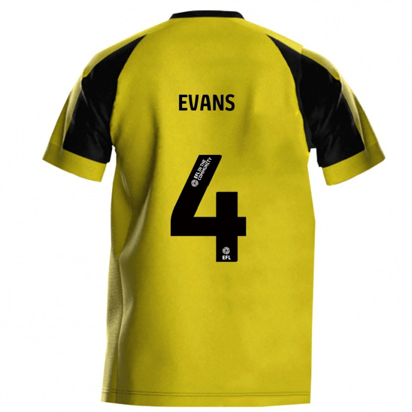 Danxen Men Jack Evans #4 Yellow Gray Home Jersey 2025/26 T-Shirt