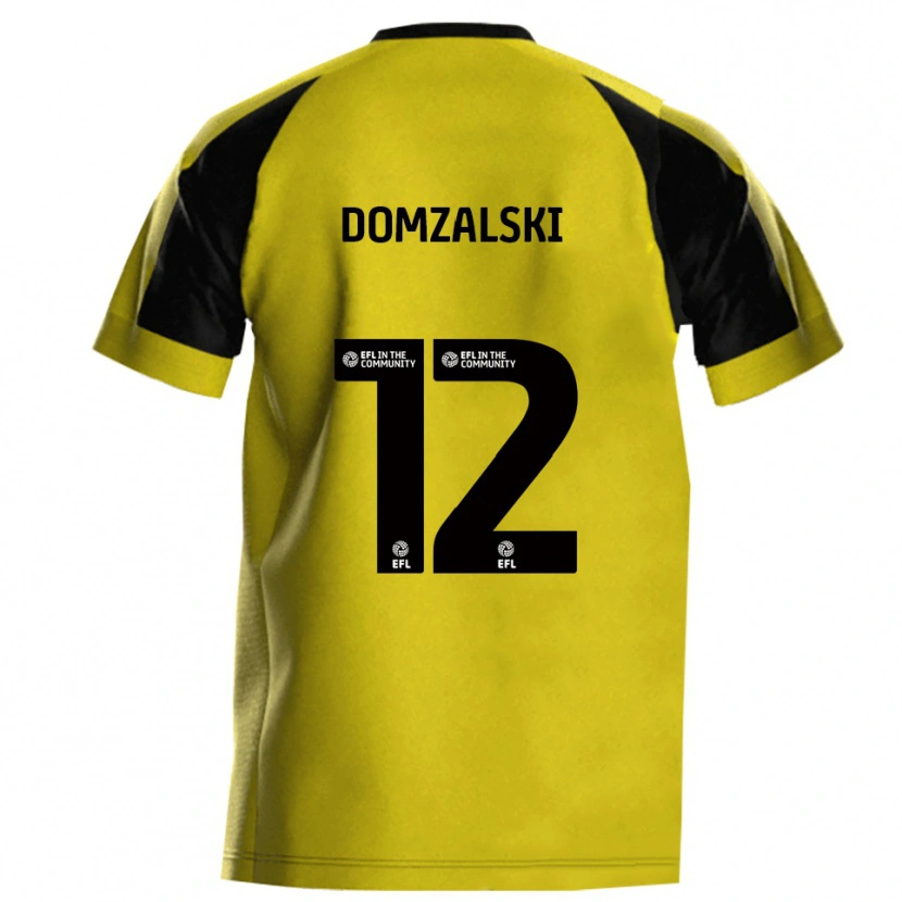 Danxen Men Ollie Domzalski #12 Yellow Gray Home Jersey 2025/26 T-Shirt