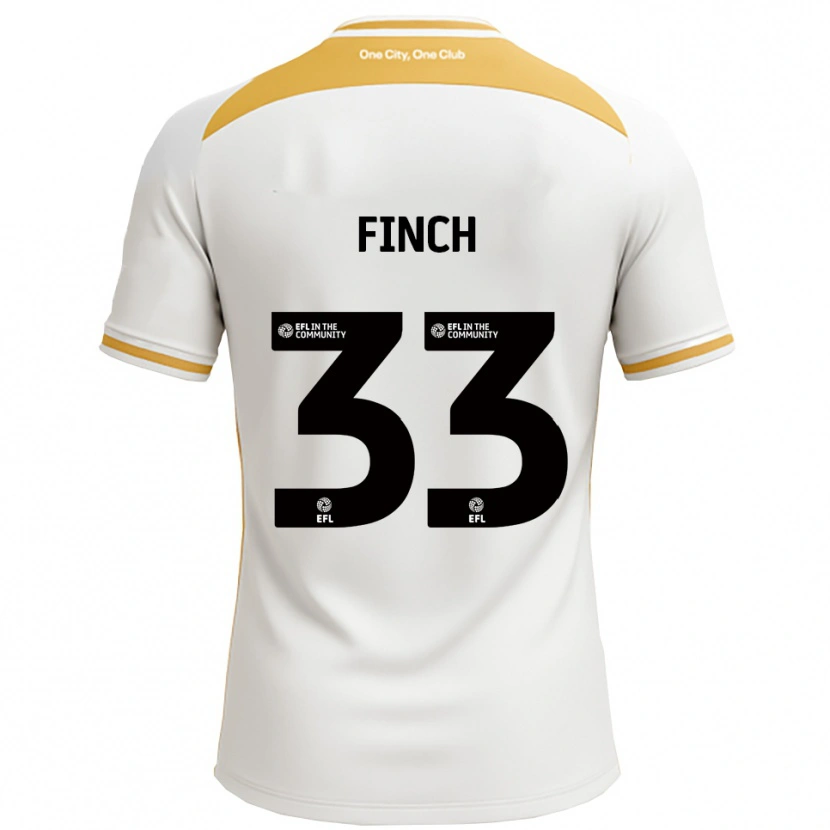 Danxen Men Tom Finch #33 White Gold Home Jersey 2025/26 T-Shirt