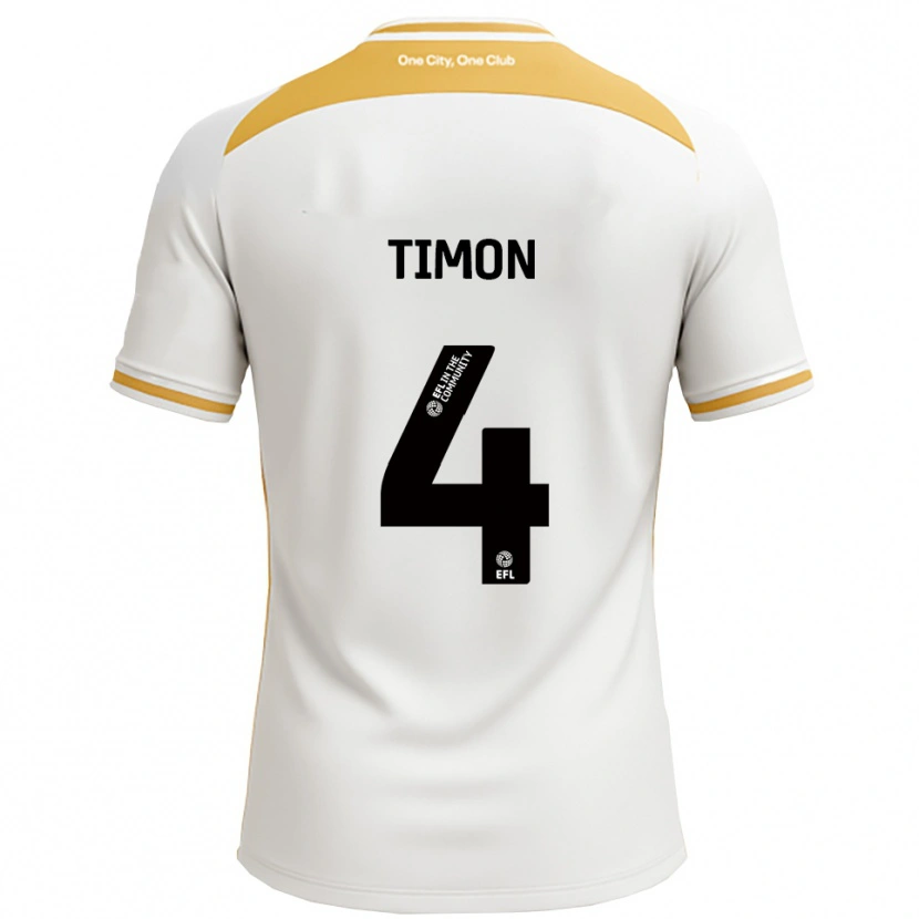 Danxen Men Amelie Timon #4 White Gold Home Jersey 2025/26 T-Shirt