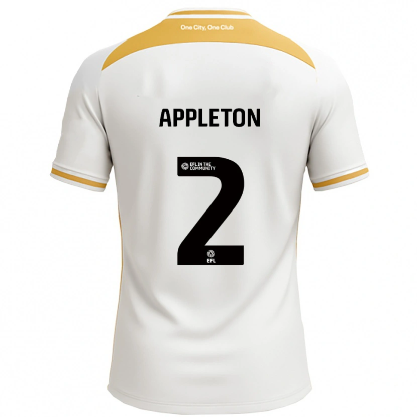 Danxen Men Tara Appleton #2 White Gold Home Jersey 2025/26 T-Shirt