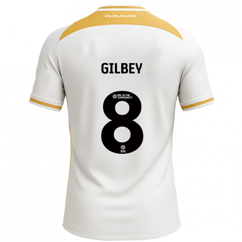Danxen Men Alex Gilbey #8 White Gold Home Jersey 2025/26 T-Shirt