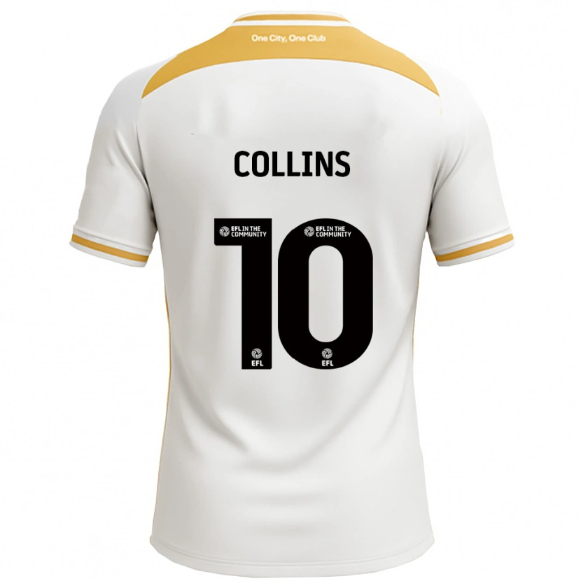 Danxen Men Aaron Collins #10 White Gold Home Jersey 2025/26 T-Shirt
