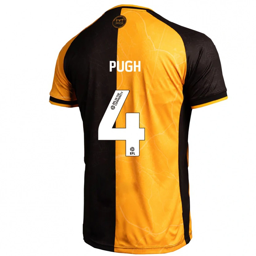 Danxen Men Harri Pugh #4 Yellow Black Home Jersey 2025/26 T-Shirt