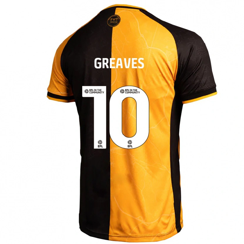 Danxen Men Oliver Greaves #10 Yellow Black Home Jersey 2025/26 T-Shirt
