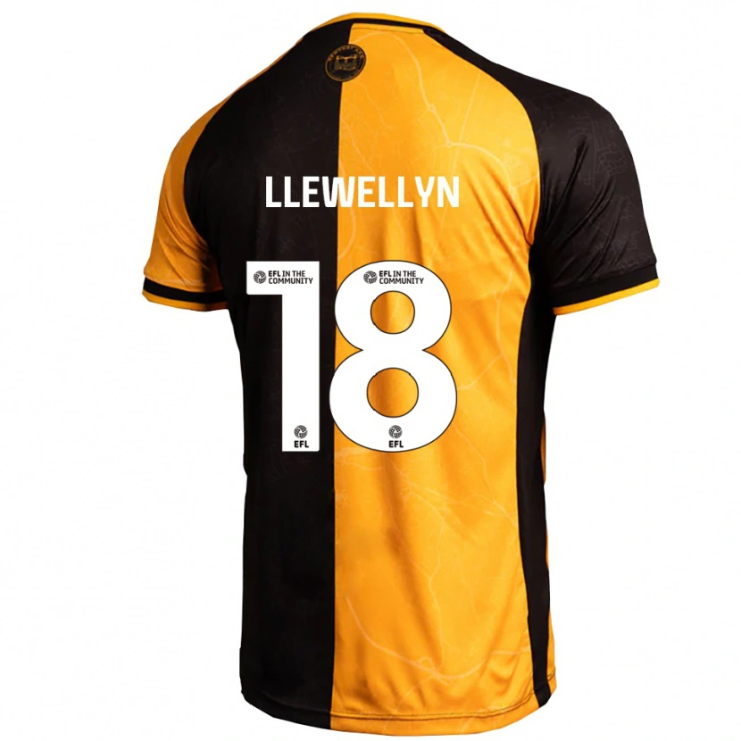 Danxen Men Cameron Llewellyn #18 Yellow Black Home Jersey 2025/26 T-Shirt