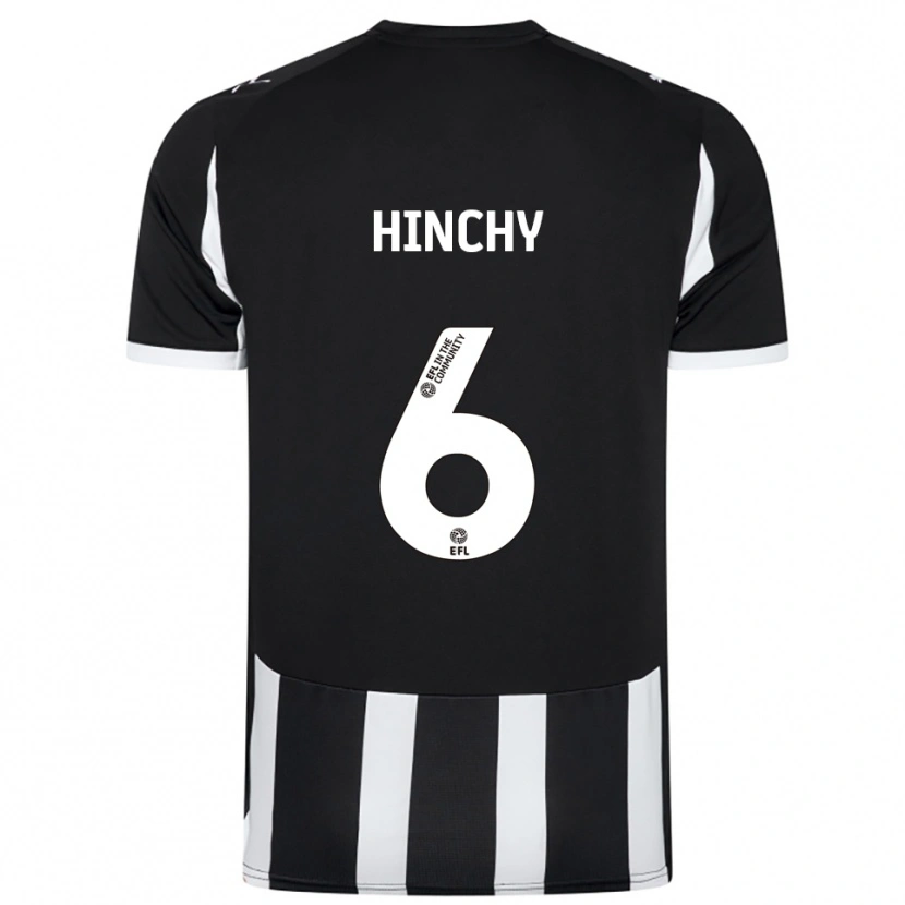 Danxen Men Jack Hinchy #6 Black White Home Jersey 2025/26 T-Shirt