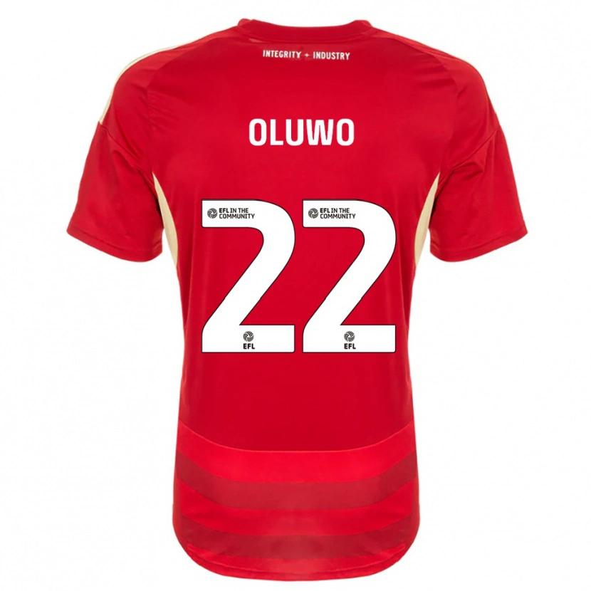 Danxen Men Adebola Oluwo #22 Red White Home Jersey 2025/26 T-Shirt
