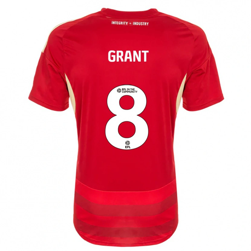 Danxen Men Jorge Grant #8 Red White Home Jersey 2025/26 T-Shirt