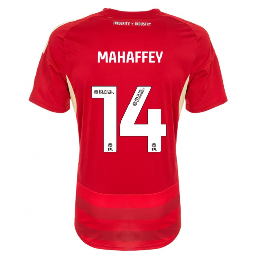 Danxen Men Caitlin Mahaffey #14 Red White Home Jersey 2025/26 T-Shirt