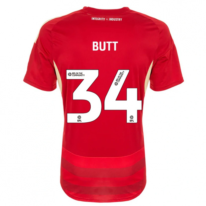 Danxen Men Ruben Butt #34 Red White Home Jersey 2025/26 T-Shirt