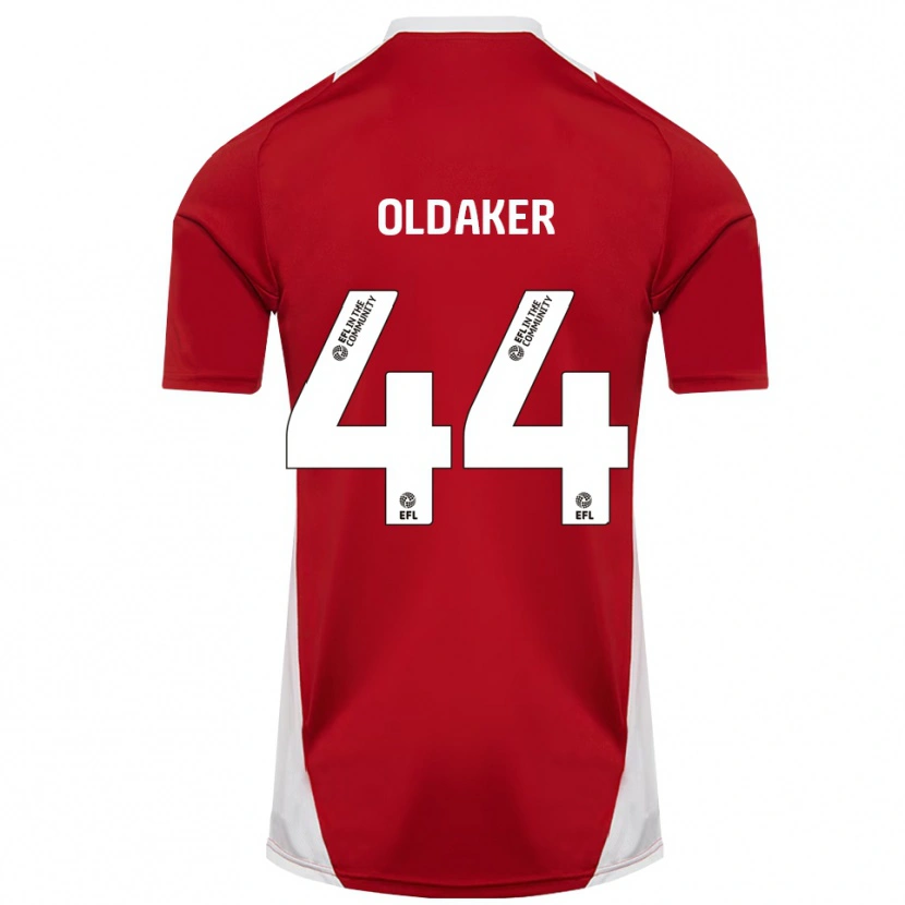 Danxen Men Darren Oldaker #44 Red White Gold Home Jersey 2025/26 T-Shirt