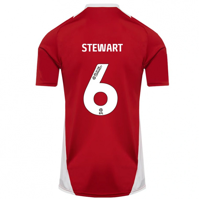 Danxen Men Alistair Stewart #6 Red White Gold Home Jersey 2025/26 T-Shirt
