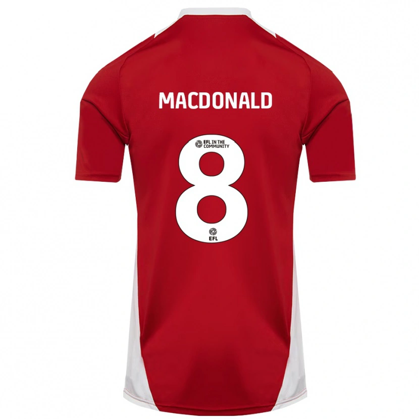 Danxen Men Taylor Macdonald #8 Red White Gold Home Jersey 2025/26 T-Shirt