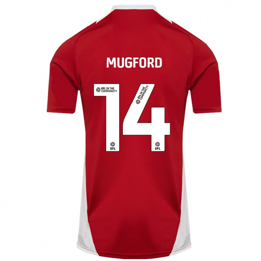 Danxen Men Mia Mugford #14 Red White Gold Home Jersey 2025/26 T-Shirt