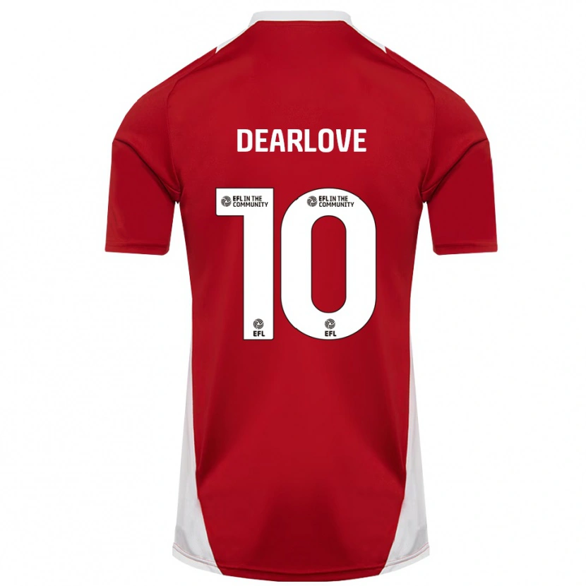 Danxen Men Poppy Dearlove #10 Red White Gold Home Jersey 2025/26 T-Shirt