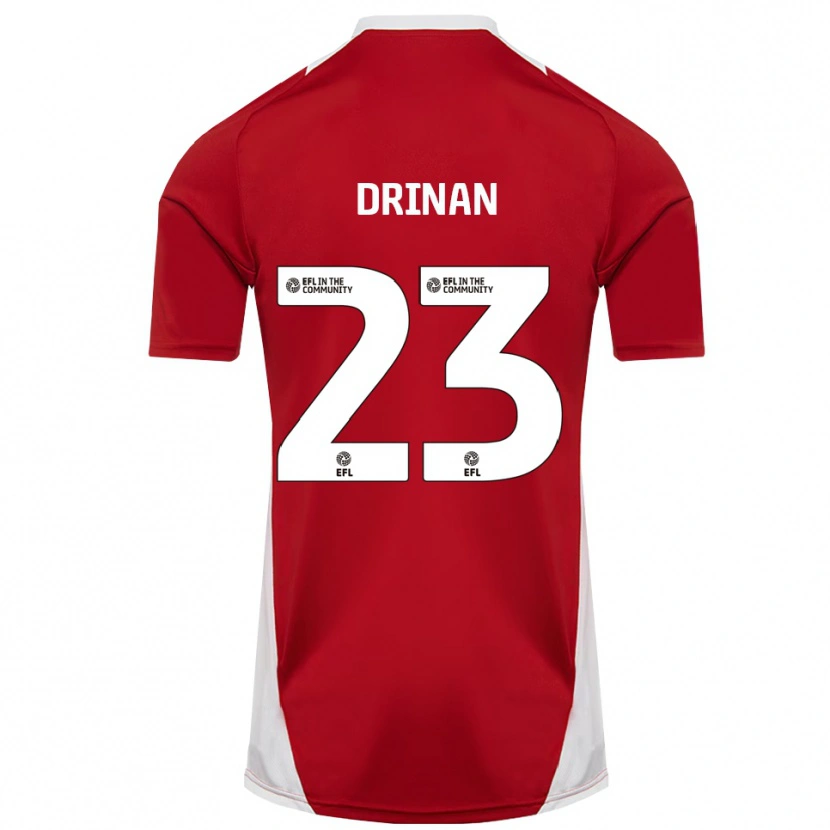 Danxen Men Aaron Drinan #23 Red White Gold Home Jersey 2025/26 T-Shirt