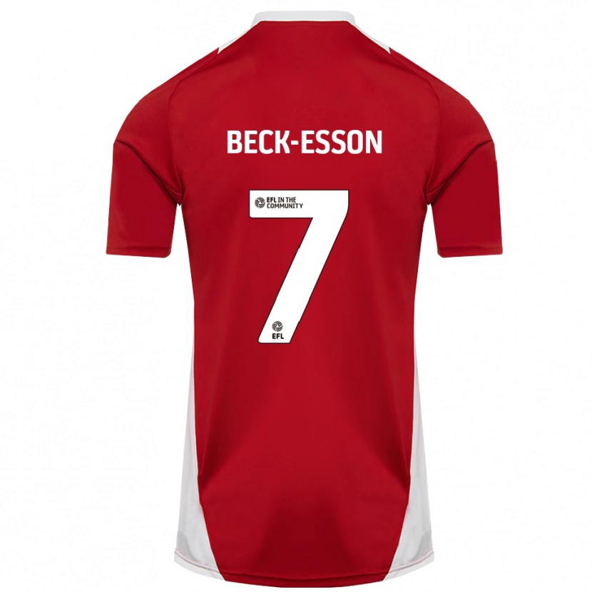 Danxen Men Holly Beck-Esson #7 Red White Gold Home Jersey 2025/26 T-Shirt