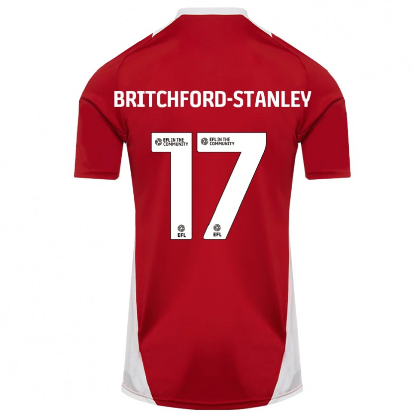Danxen Men Conor Britchford-Stanley #17 Red White Gold Home Jersey 2025/26 T-Shirt