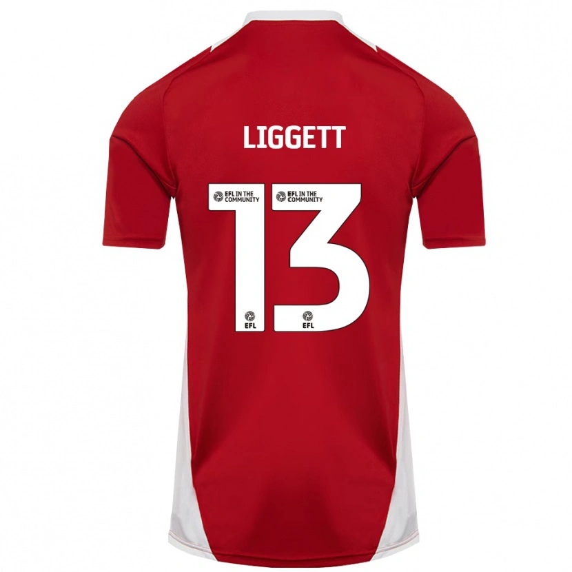 Danxen Men Lacy Liggett #13 Red White Gold Home Jersey 2025/26 T-Shirt