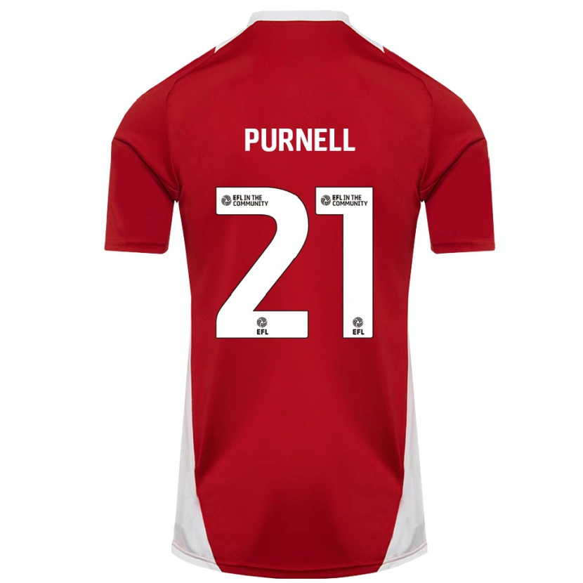 Danxen Men Grace Purnell #21 Red White Gold Home Jersey 2025/26 T-Shirt