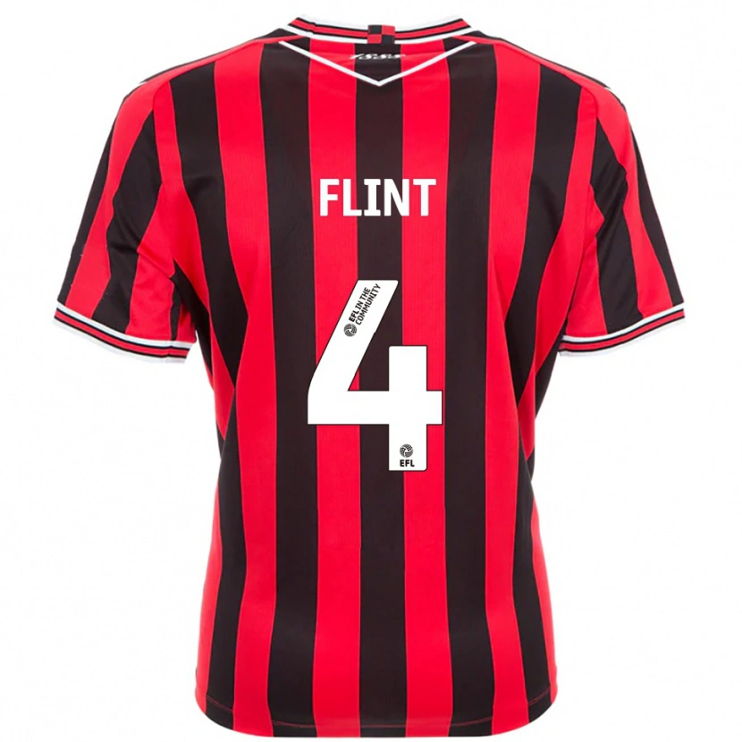Danxen Men Aden Flint #4 Red Black Home Jersey 2025/26 T-Shirt