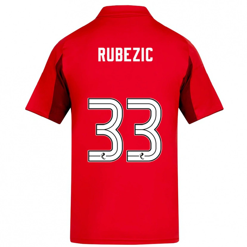 Danxen Men Slobodan Rubezic #33 Red Burgundy Home Jersey 2025/26 T-Shirt