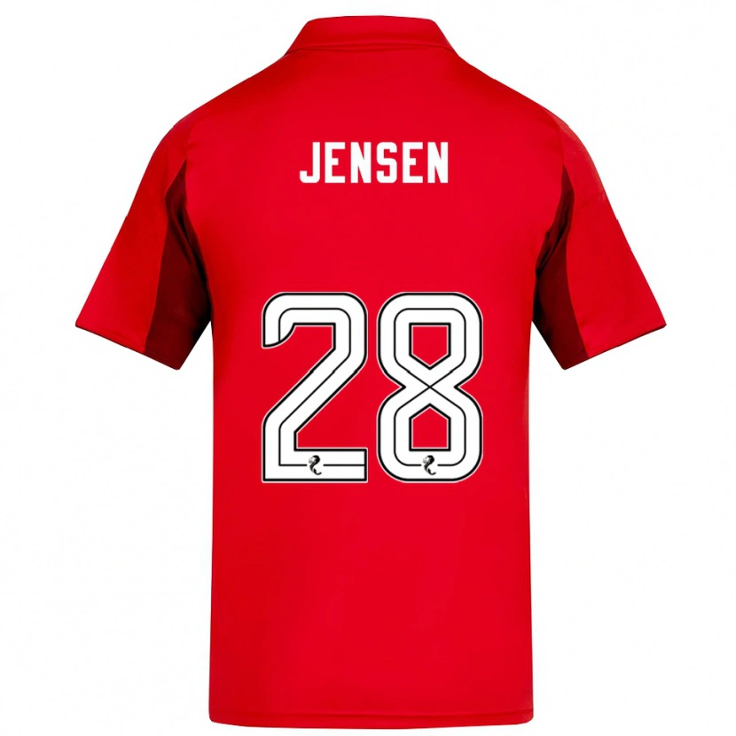 Danxen Men Alexander Jensen #28 Red Burgundy Home Jersey 2025/26 T-Shirt