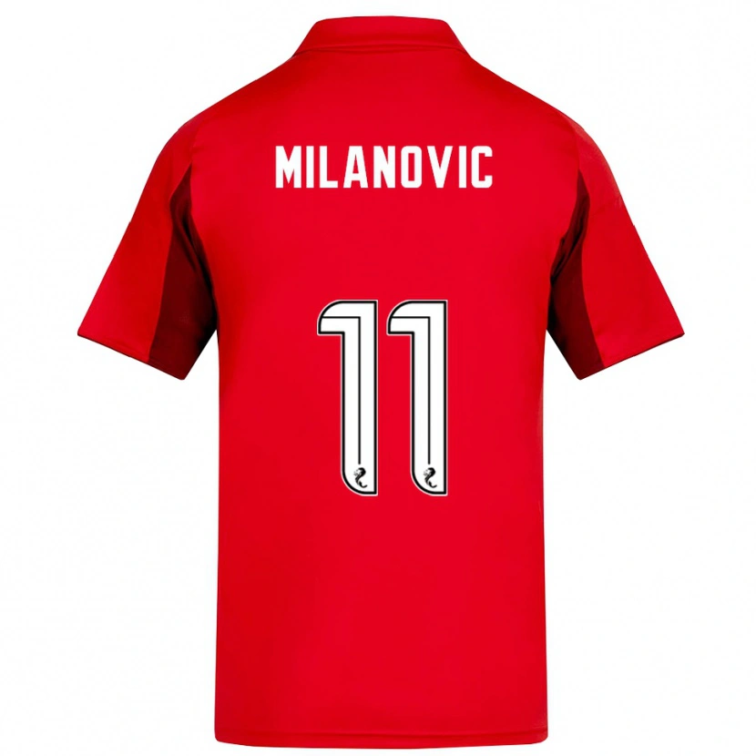 Danxen Men Nicolas Milanovic #11 Red Burgundy Home Jersey 2025/26 T-Shirt