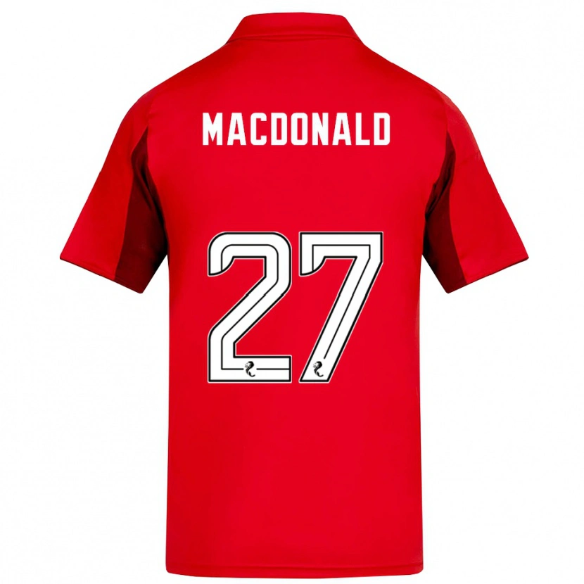 Danxen Men Angus Macdonald #27 Red Burgundy Home Jersey 2025/26 T-Shirt
