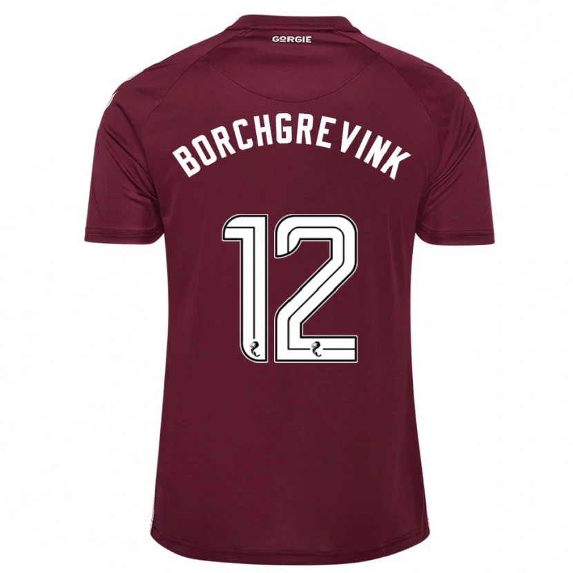 Danxen Men Christian Borchgrevink #12 Burgundy White Home Jersey 2025/26 T-Shirt