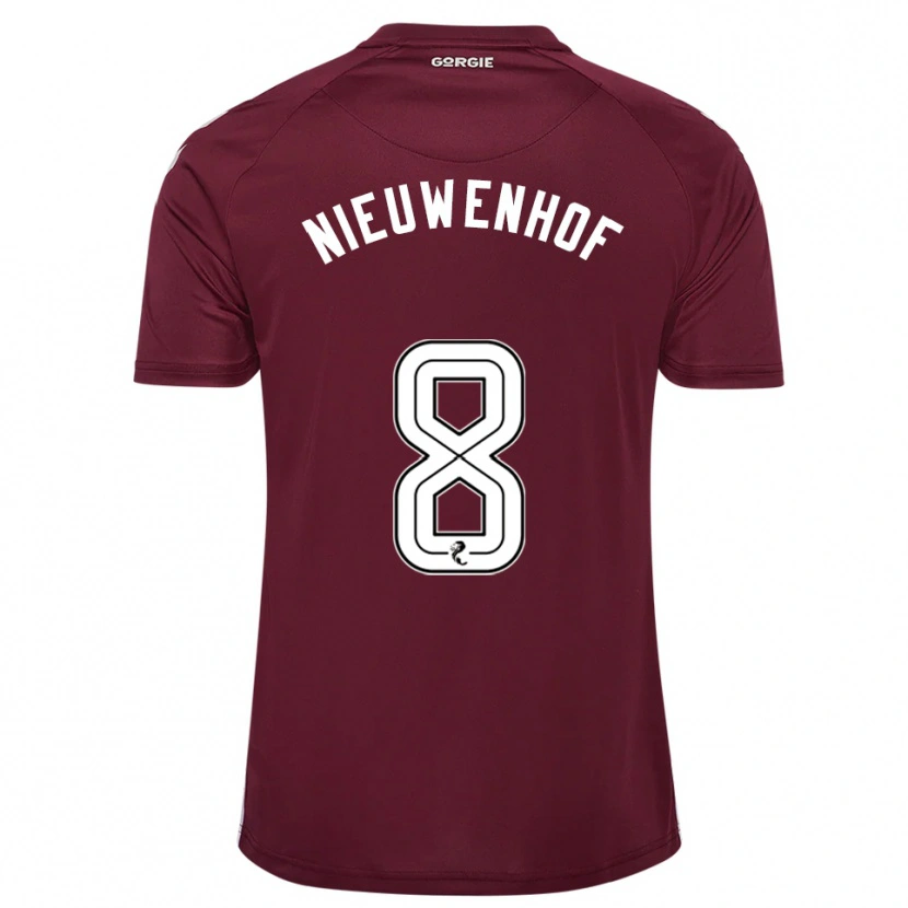 Danxen Men Calem Nieuwenhof #8 Burgundy White Home Jersey 2025/26 T-Shirt