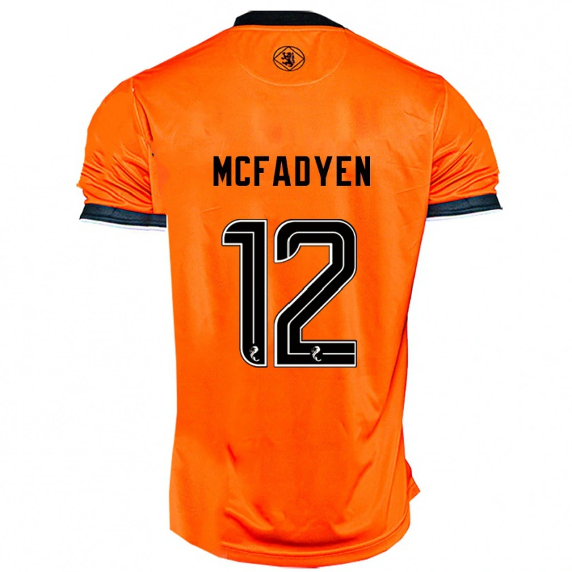 Danxen Men Stacey Mcfadyen #12 Orange Black Home Jersey 2025/26 T-Shirt
