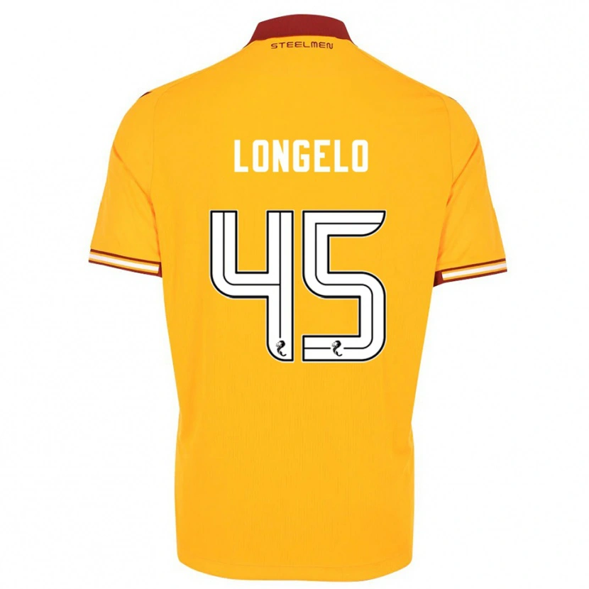 Danxen Men Emmanuel Longelo #45 Yellow Burgundy Home Jersey 2025/26 T-Shirt