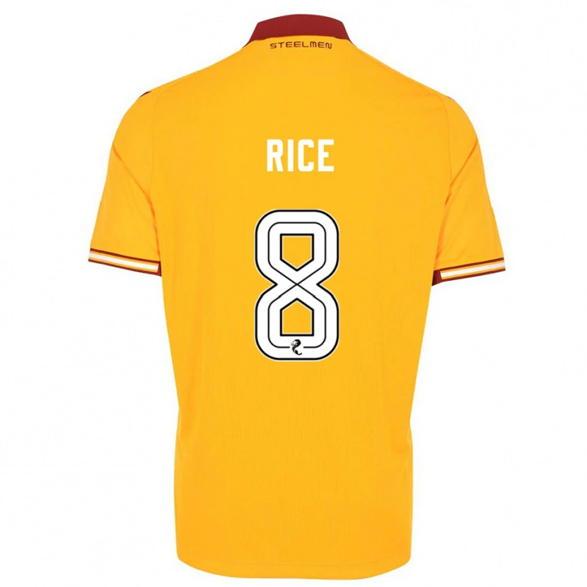 Danxen Men Katie Rice #8 Yellow Burgundy Home Jersey 2025/26 T-Shirt