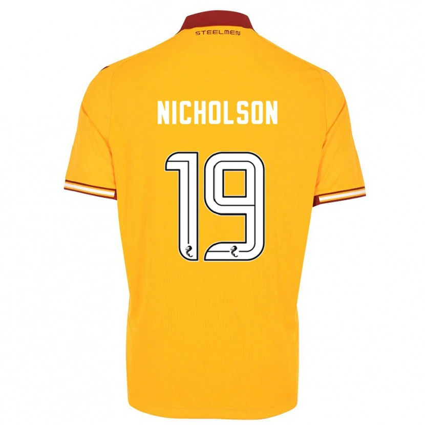 Danxen Men Sam Nicholson #19 Yellow Burgundy Home Jersey 2025/26 T-Shirt
