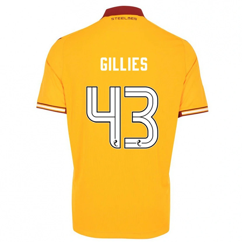 Danxen Men Jay Gillies #43 Yellow Burgundy Home Jersey 2025/26 T-Shirt