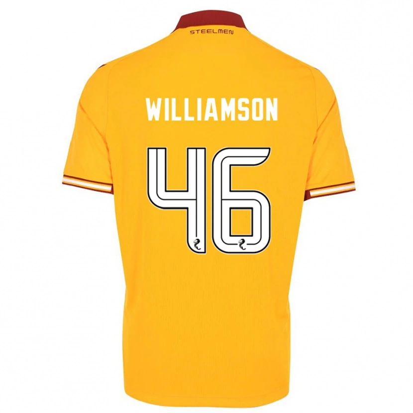 Danxen Men Scott Williamson #46 Yellow Burgundy Home Jersey 2025/26 T-Shirt