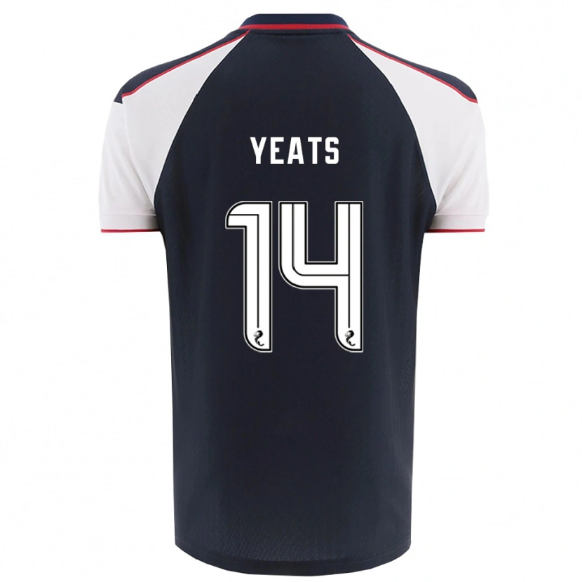 Danxen Men Finn Yeats #14 Navy White Home Jersey 2025/26 T-Shirt