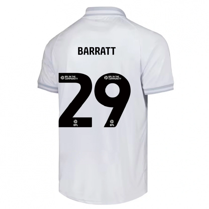 Danxen Men Connor Barratt #29 White Gray Black Away Jersey 2025/26 T-Shirt