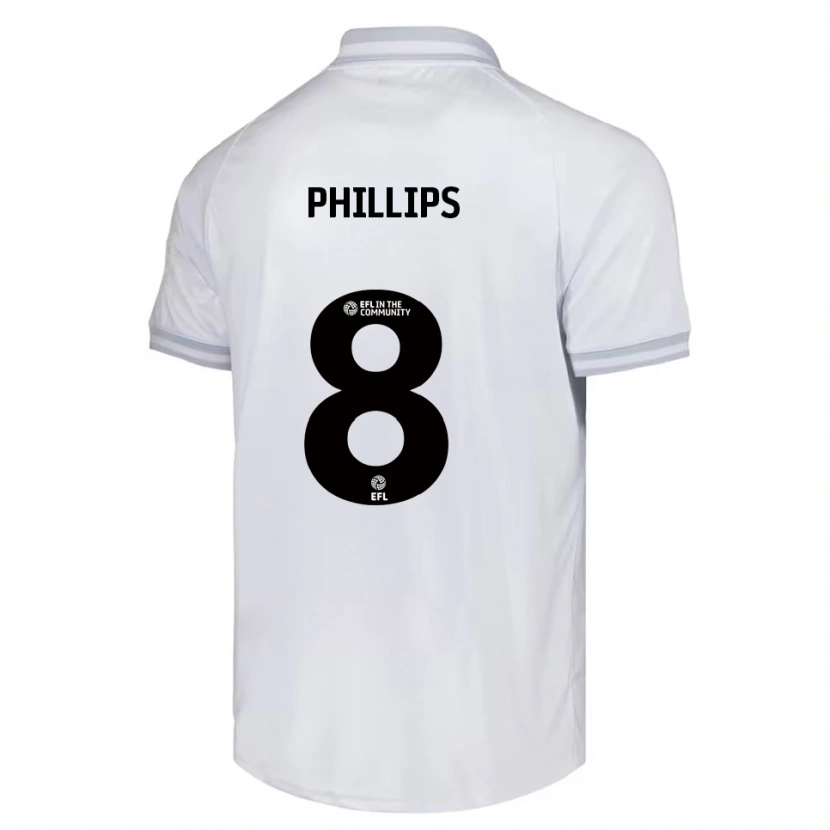 Danxen Men Adam Phillips #8 White Gray Black Away Jersey 2025/26 T-Shirt