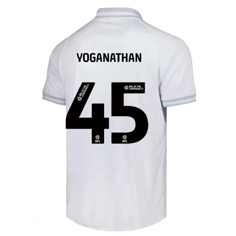 Danxen Men Vimal Yoganathan #45 White Gray Black Away Jersey 2025/26 T-Shirt