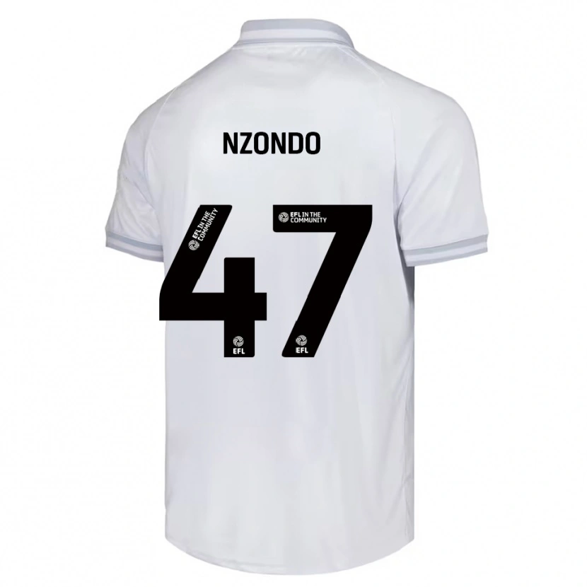 Danxen Men Emmaisa Nzondo #47 White Gray Black Away Jersey 2025/26 T-Shirt