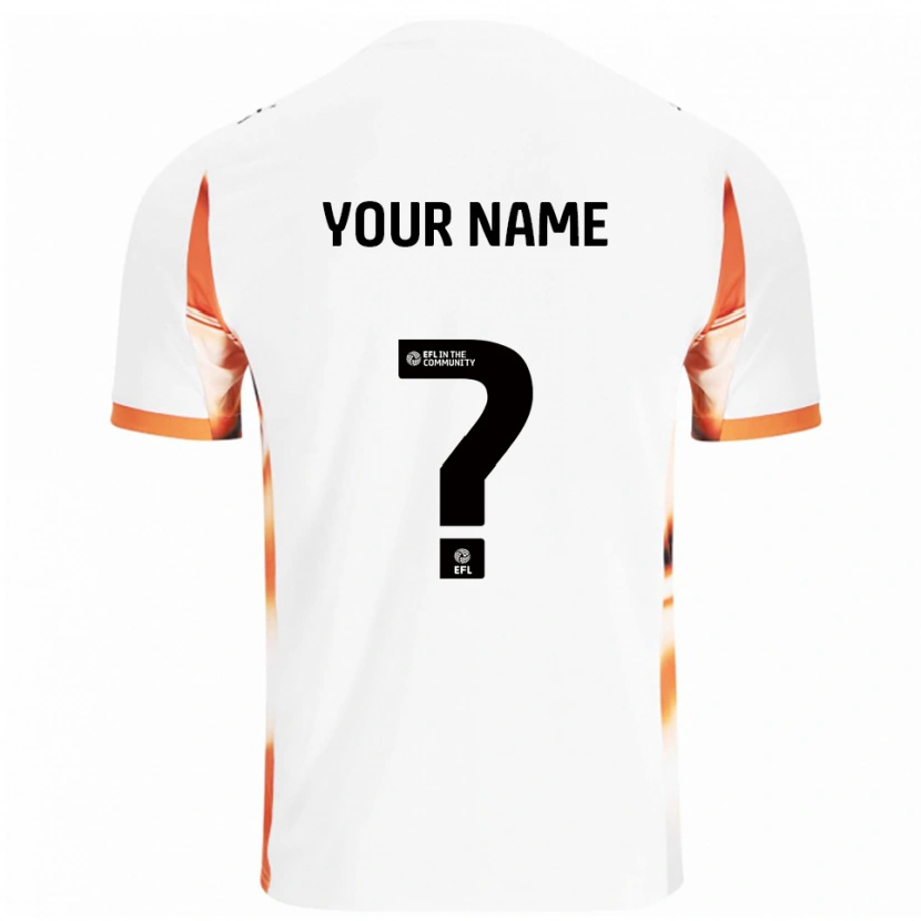 Danxen Men Your Name #0 White Orange Black Away Jersey 2025/26 T-Shirt