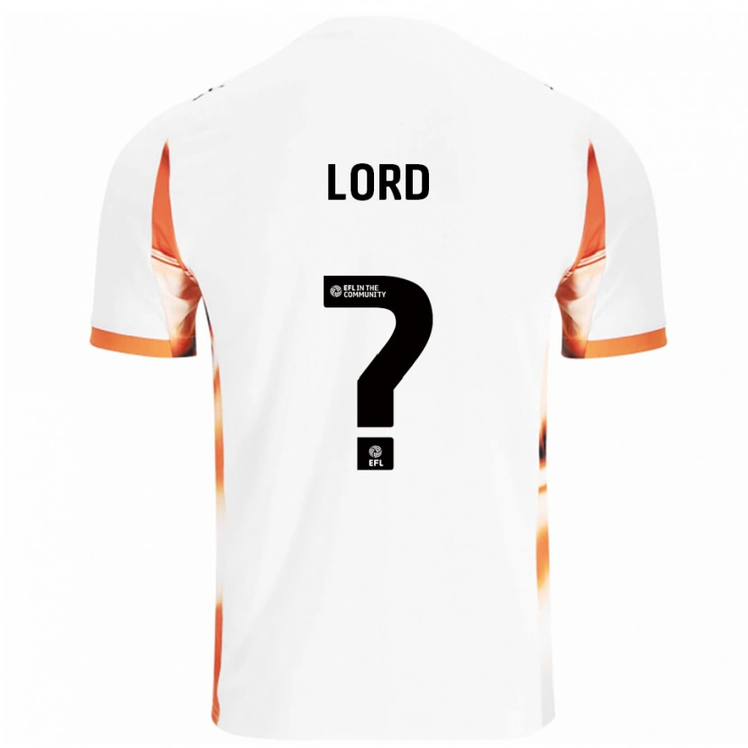 Danxen Men Jessica Lord #0 White Orange Black Away Jersey 2025/26 T-Shirt