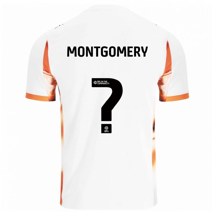 Danxen Men Aleysha Montgomery #0 White Orange Black Away Jersey 2025/26 T-Shirt