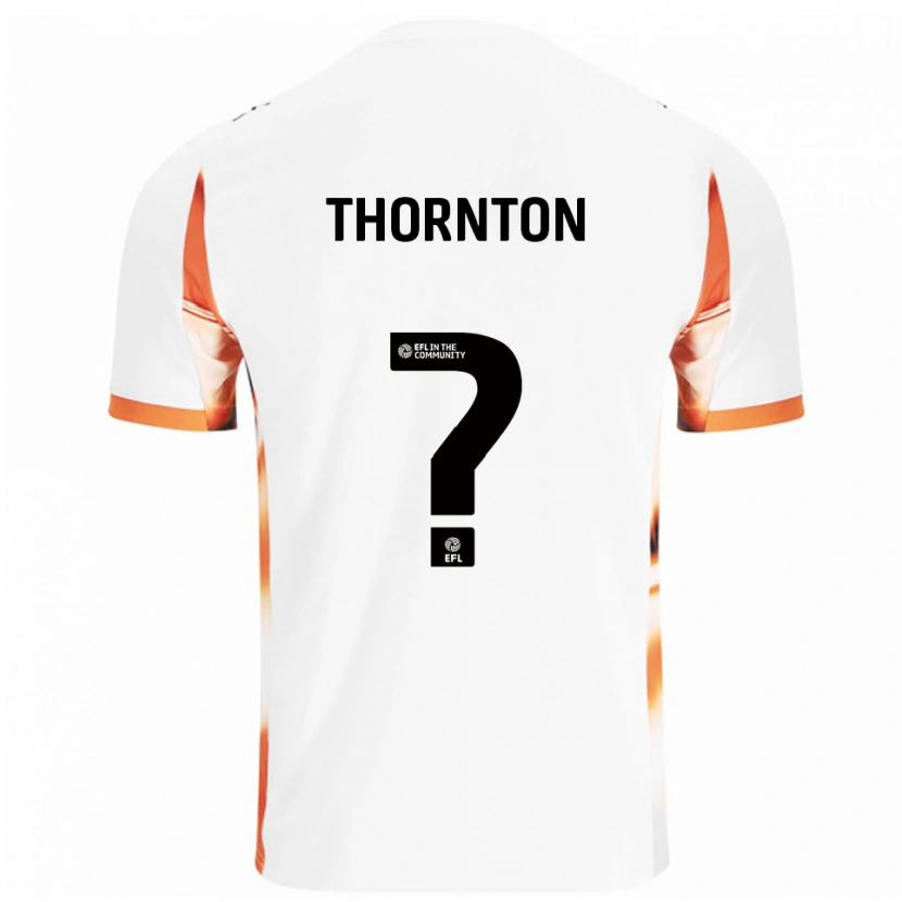 Danxen Men Ellie Thornton #0 White Orange Black Away Jersey 2025/26 T-Shirt